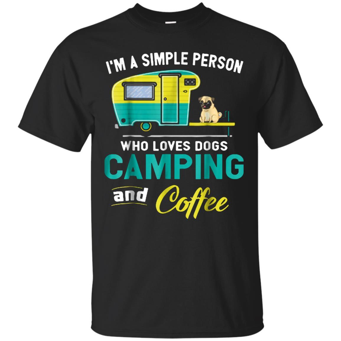 I Love Dogs Camping And Coffee T-shirt Jaq T-shirt