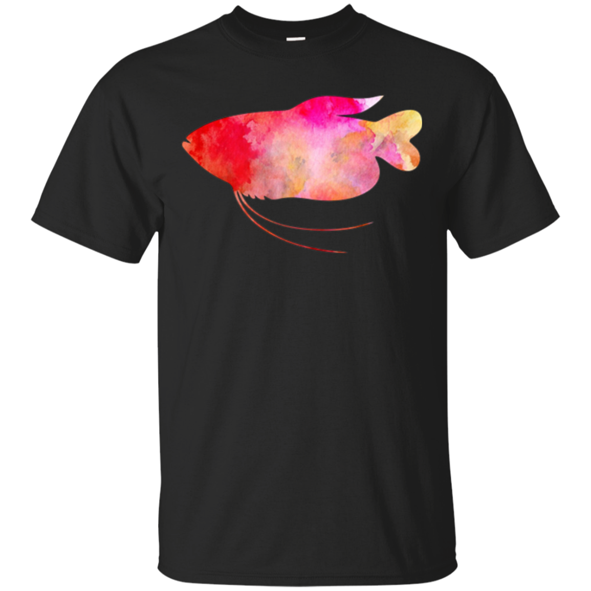 Gold Gourami Fish Watercolor Painting T-shirt