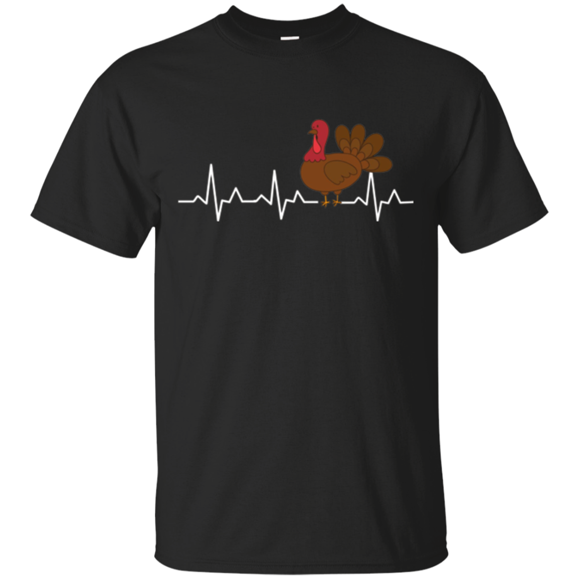 Heartbeat Turkey Thanksgiving T-shirt For Your Family