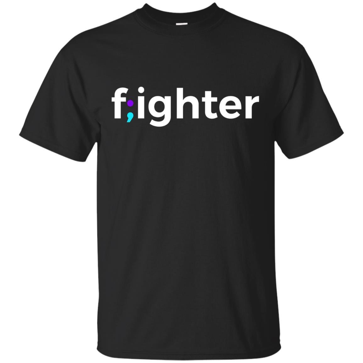 Fighter Semicolon Support Suicide Prevention Awareness Shirt
