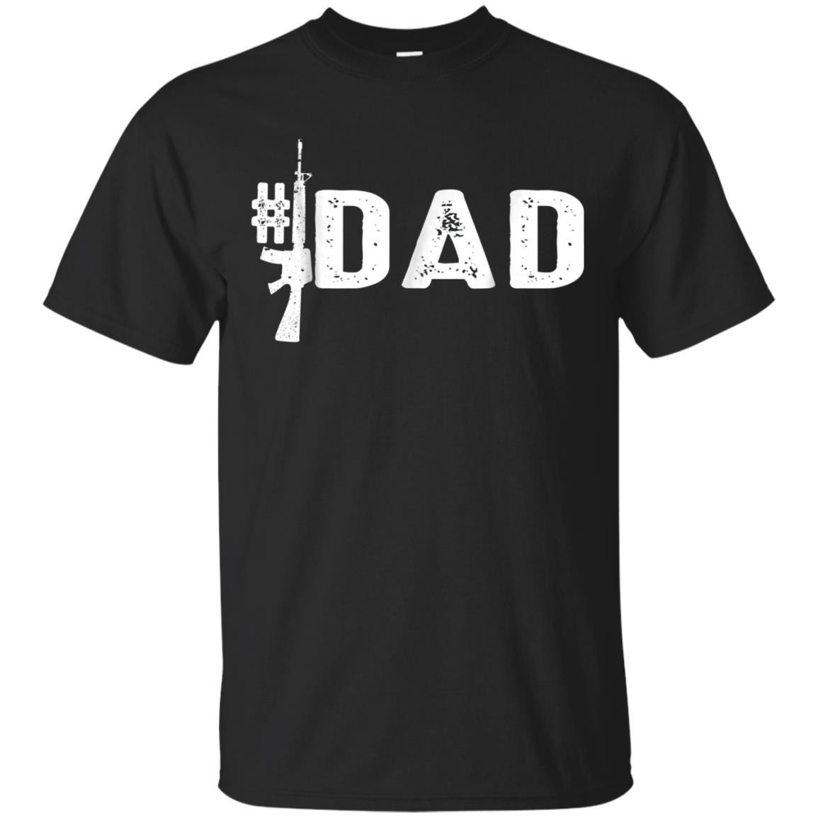 Gun Army #1 Dad Fishing Daddy Fathers Day Shirt