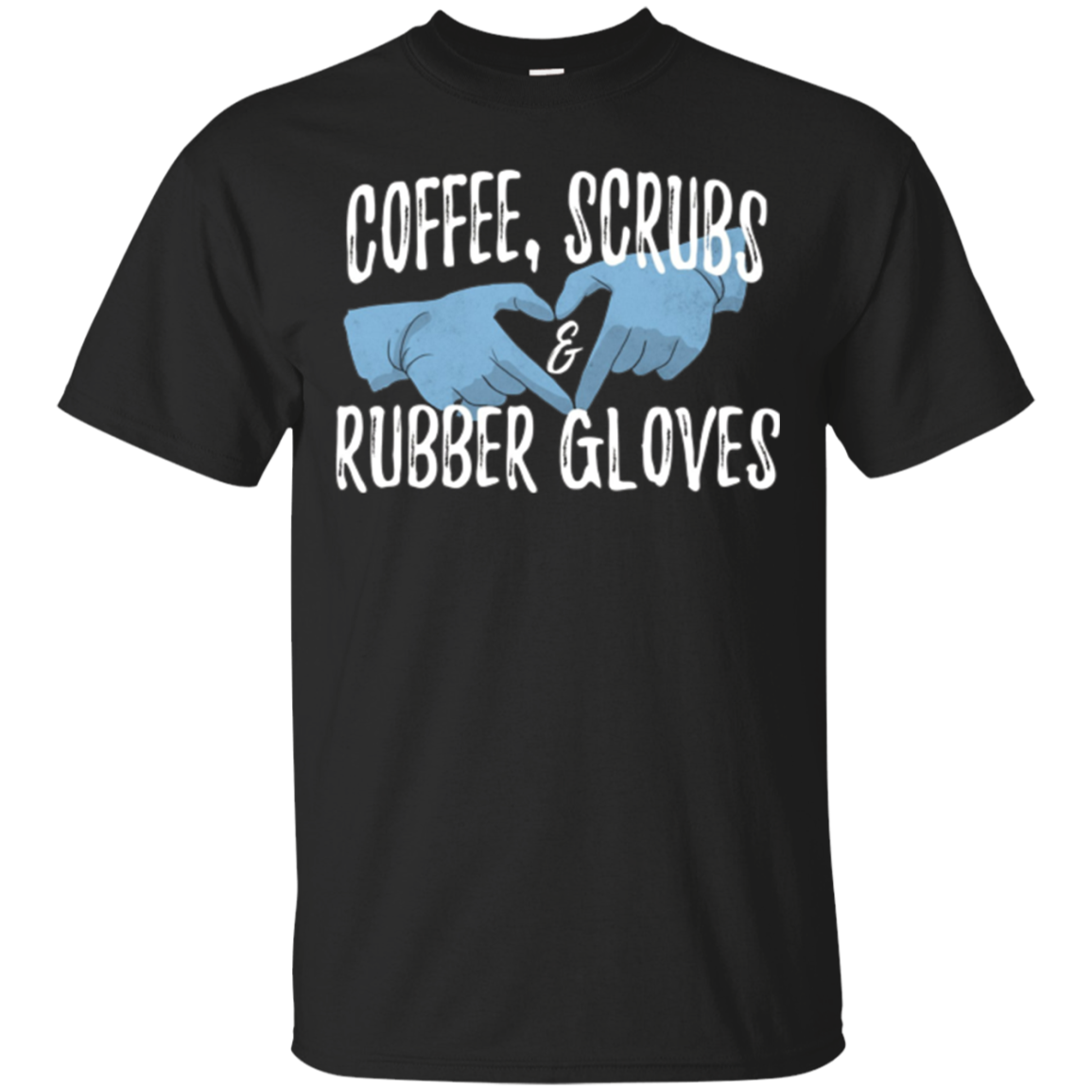 Coffee Scrubs And Rubber Gloves Nurse Love Heart T-shirt