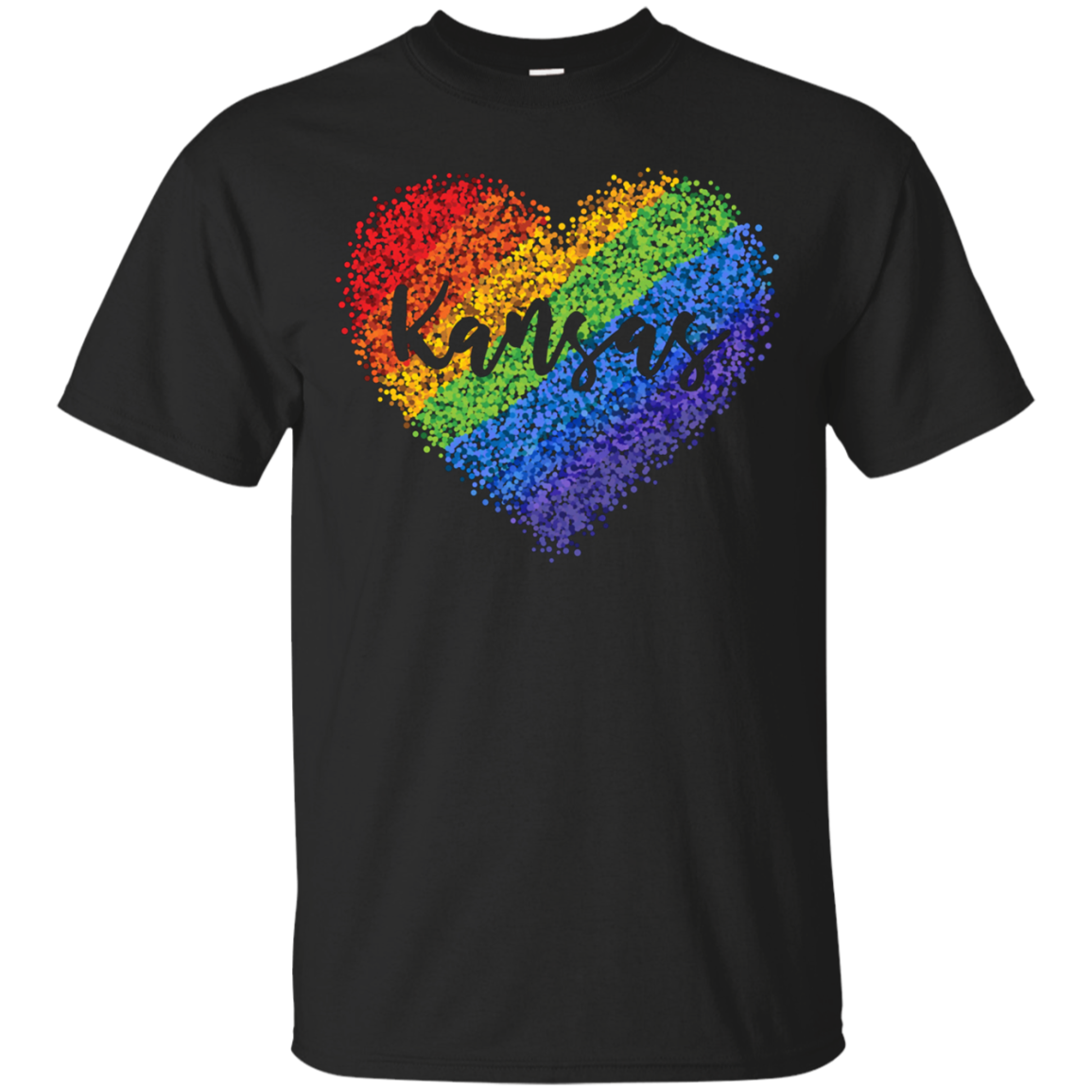 Lgbt Pride Kansas T-shirt Heart Gay Lesbian Bi Trans