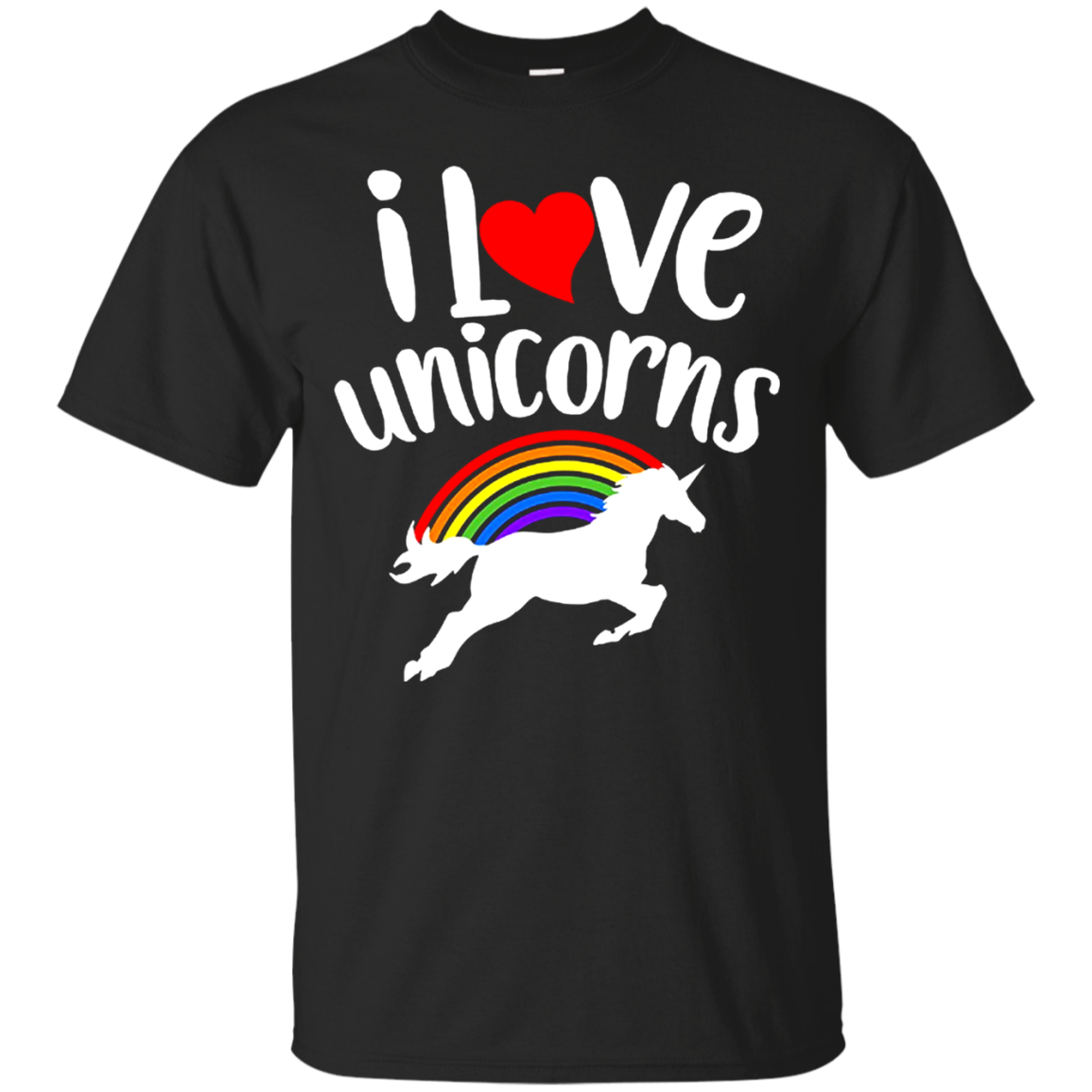 I Love Unicorns Shirt Unicorn Lover Tshirt Retro Rainbow Tee