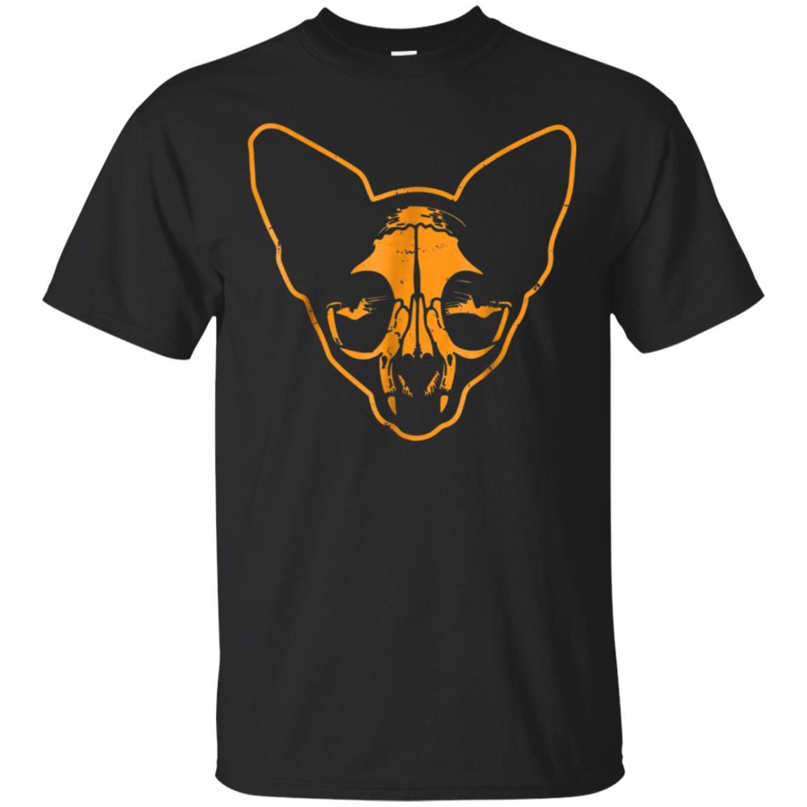 Sphynx Skull T-shirt Halloween Skeleton Cat Cute Shirt