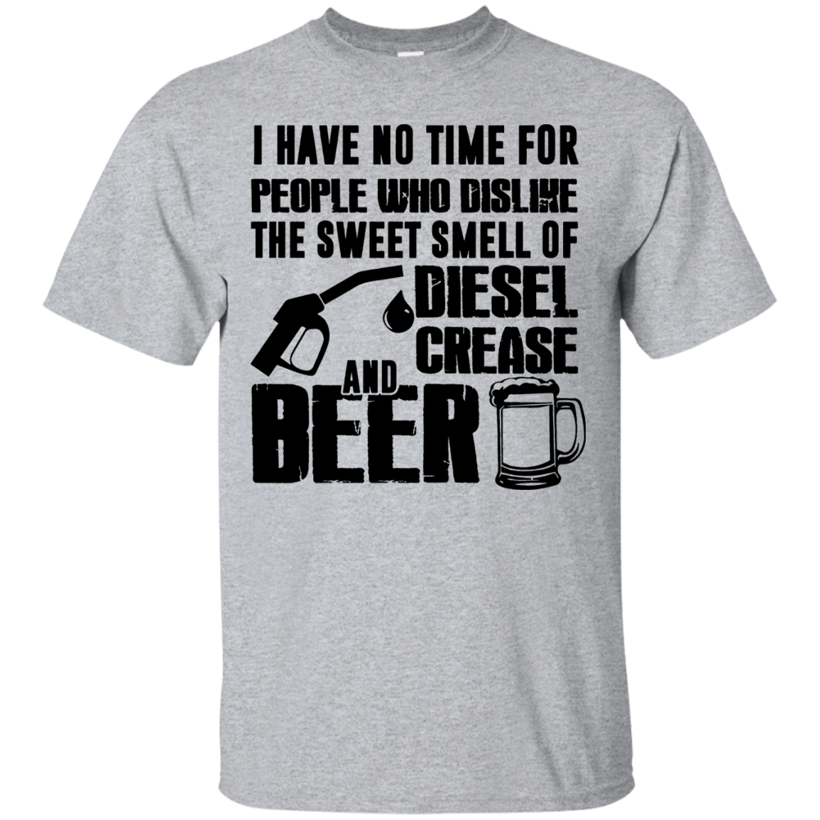 Fabulous Diesel Mechanic Shirt - Smell Of Diesel And Beer T Shirt (black)