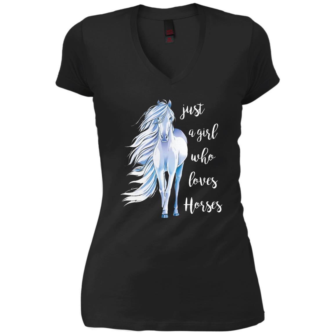 Just A Girl Who Loves Horses Shirt Horse Riding Equestrian Shirt 