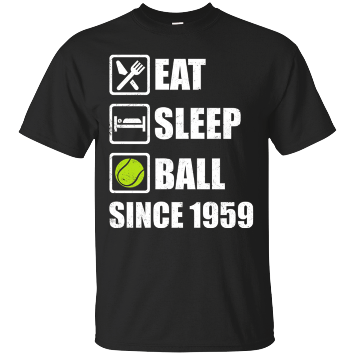 58 Years Old Eat Sleep Tennis Since 1959 T-shirt