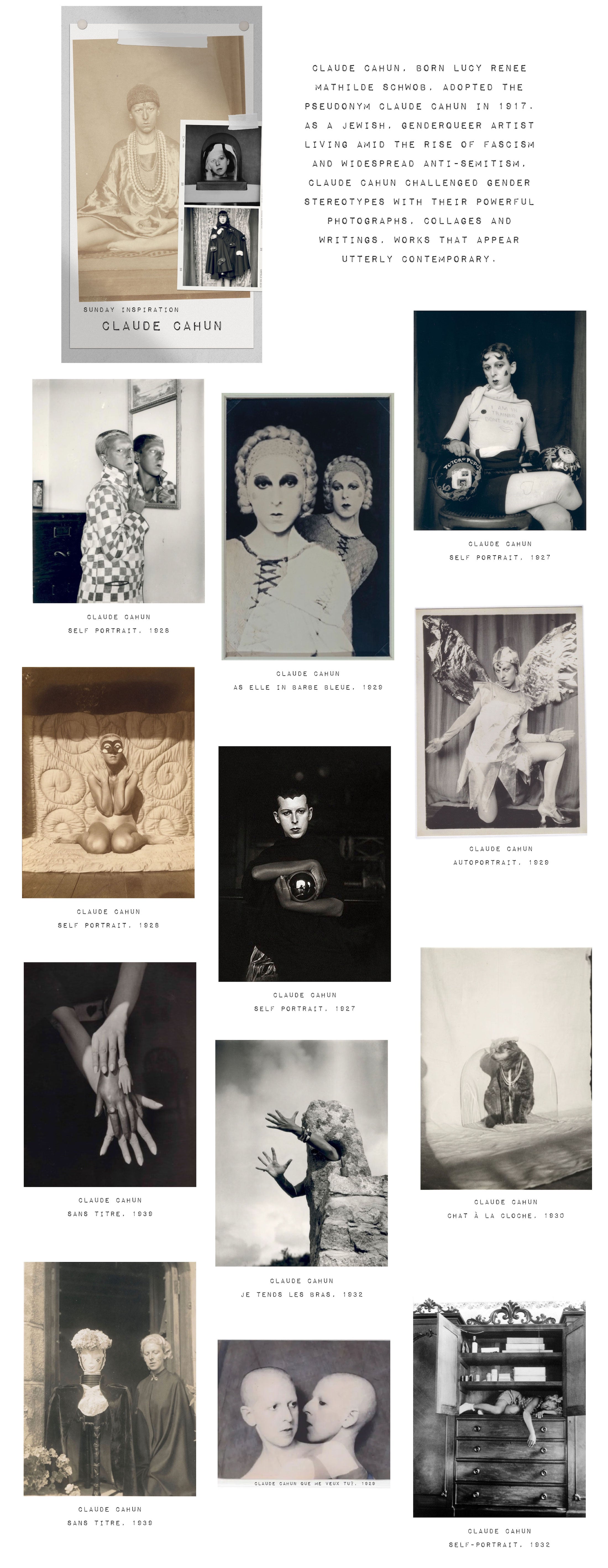 Sunday Inspiration: Claude Cahoun