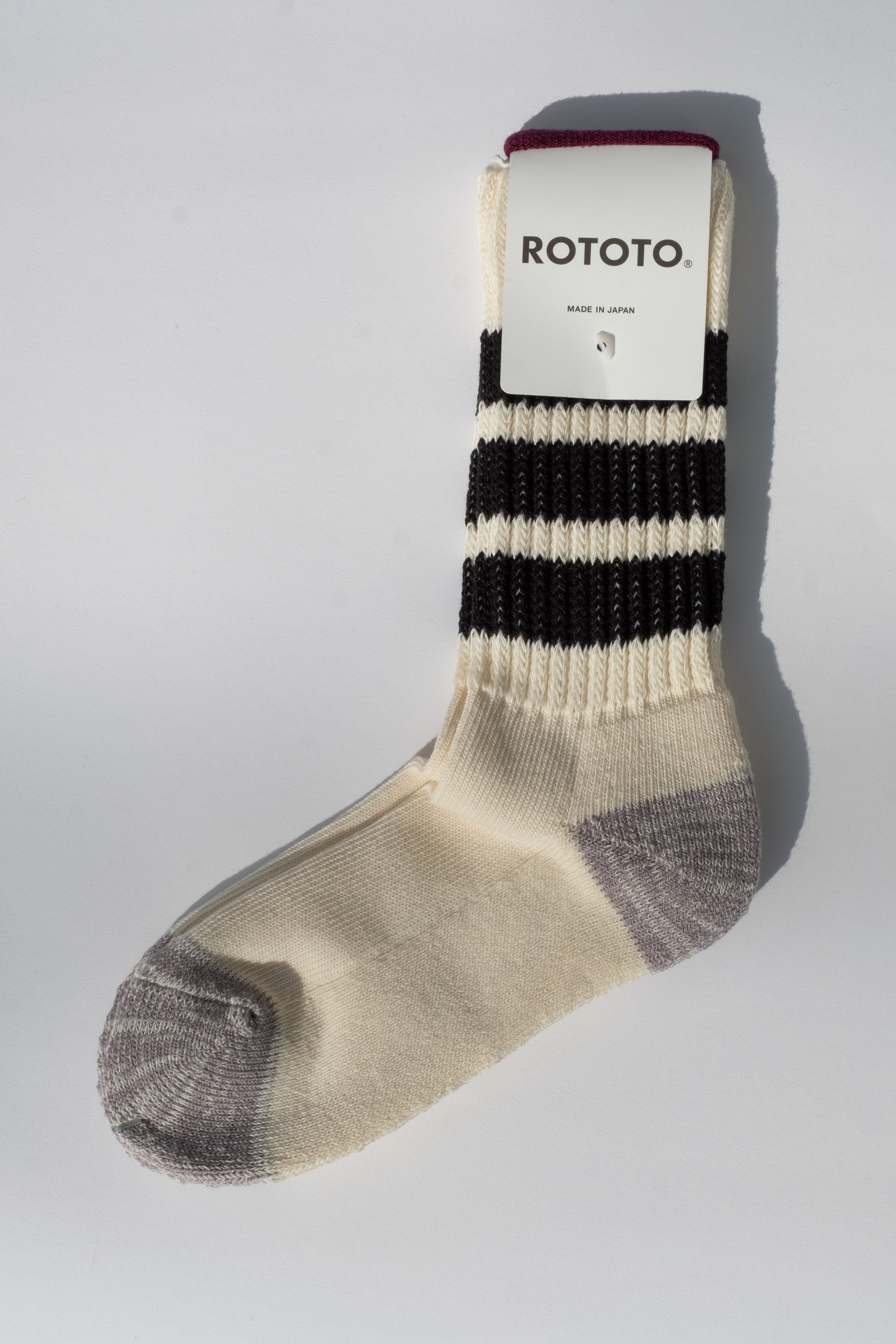 RoToTo | O.S RIBBED CREW SOCK IN BLACK – RELIQUARY