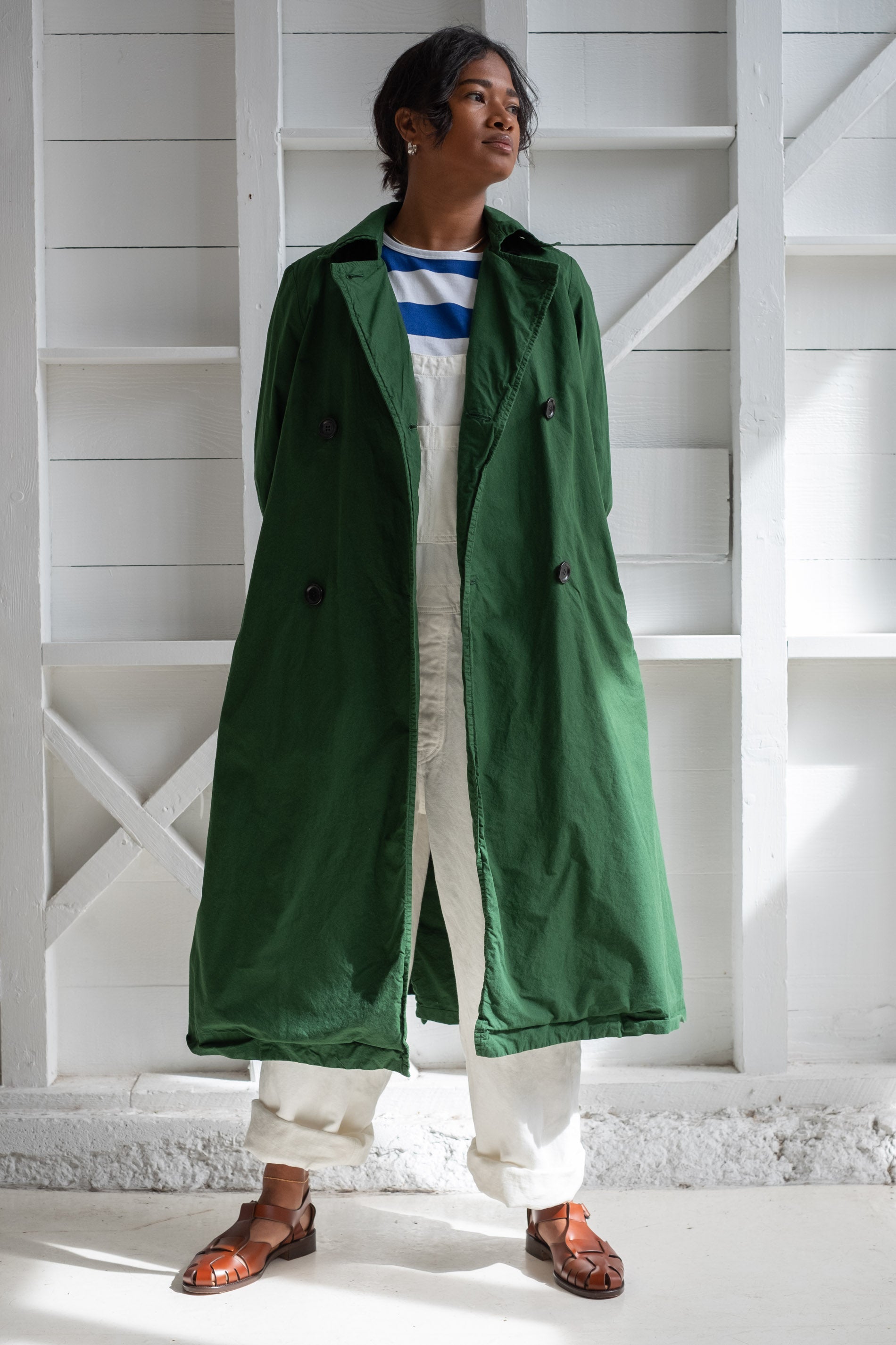 Véritécoeur | DOUBLE BUTTON COAT IN GREEN – RELIQUARY