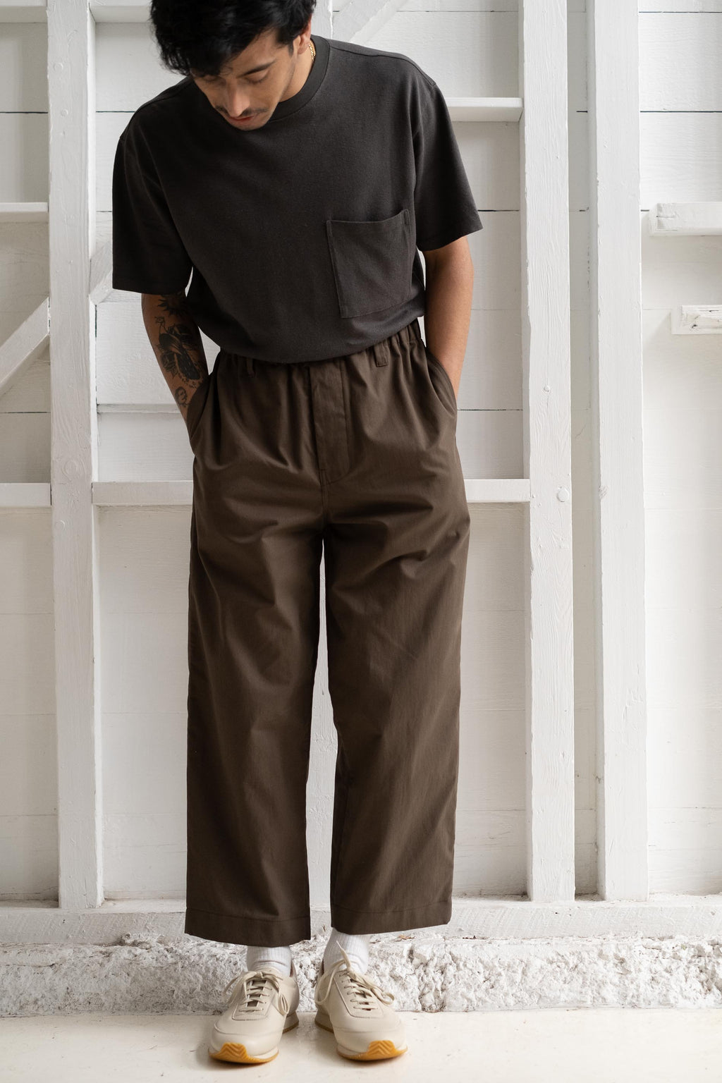 Evan Kinori Elastic Pants S エラスティックパンツ