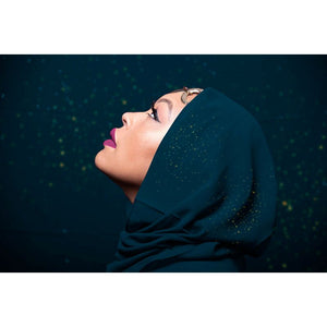 Galaxy Collection - Teal scarf - Modestia Collection - Galaxy Cloth