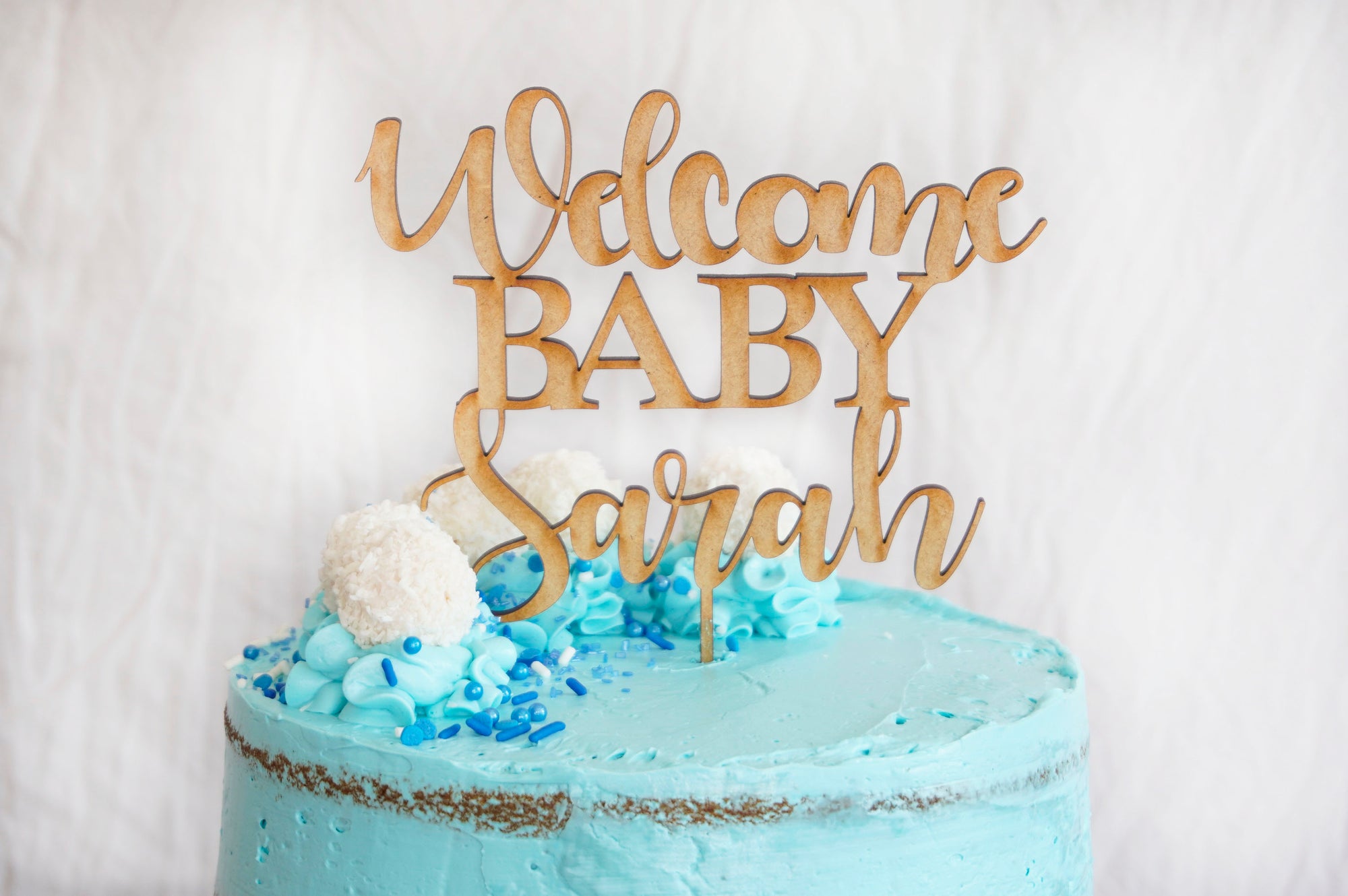 Personalised Name Baby Shower Cake Topper