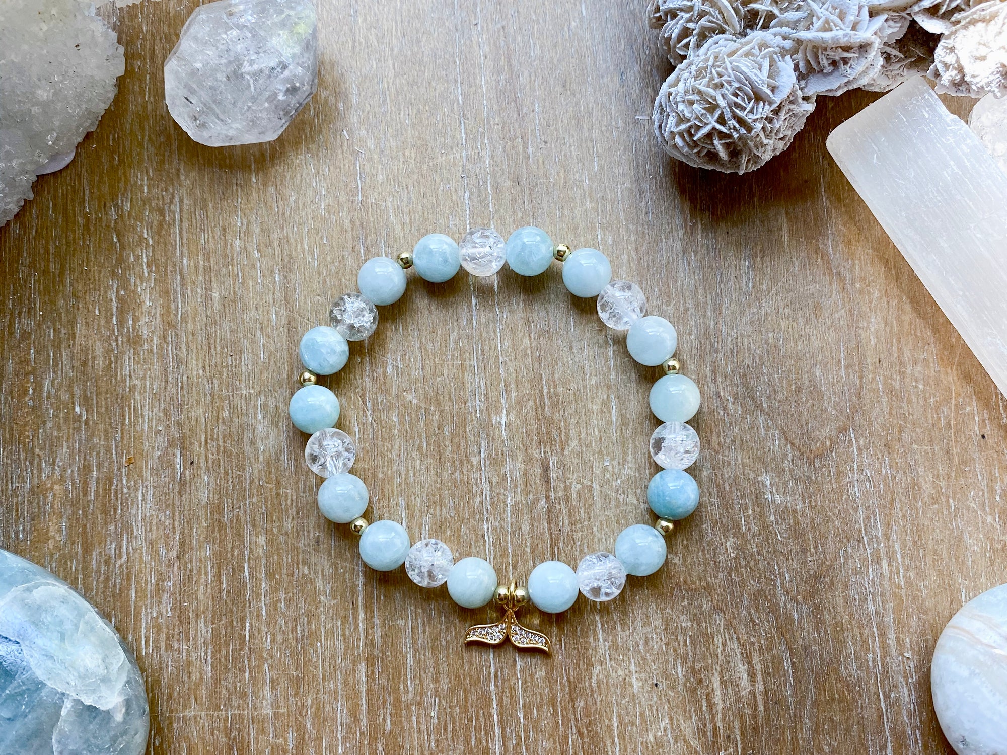 Aquamarine, Kyanite & Moonstone Loop Dancer Bracelet — Tiffany Peay Jewelry  & Healing Arts