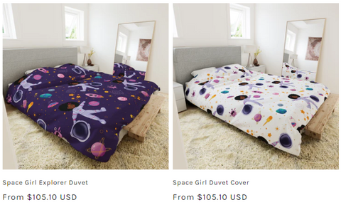 space kids' duvet cover