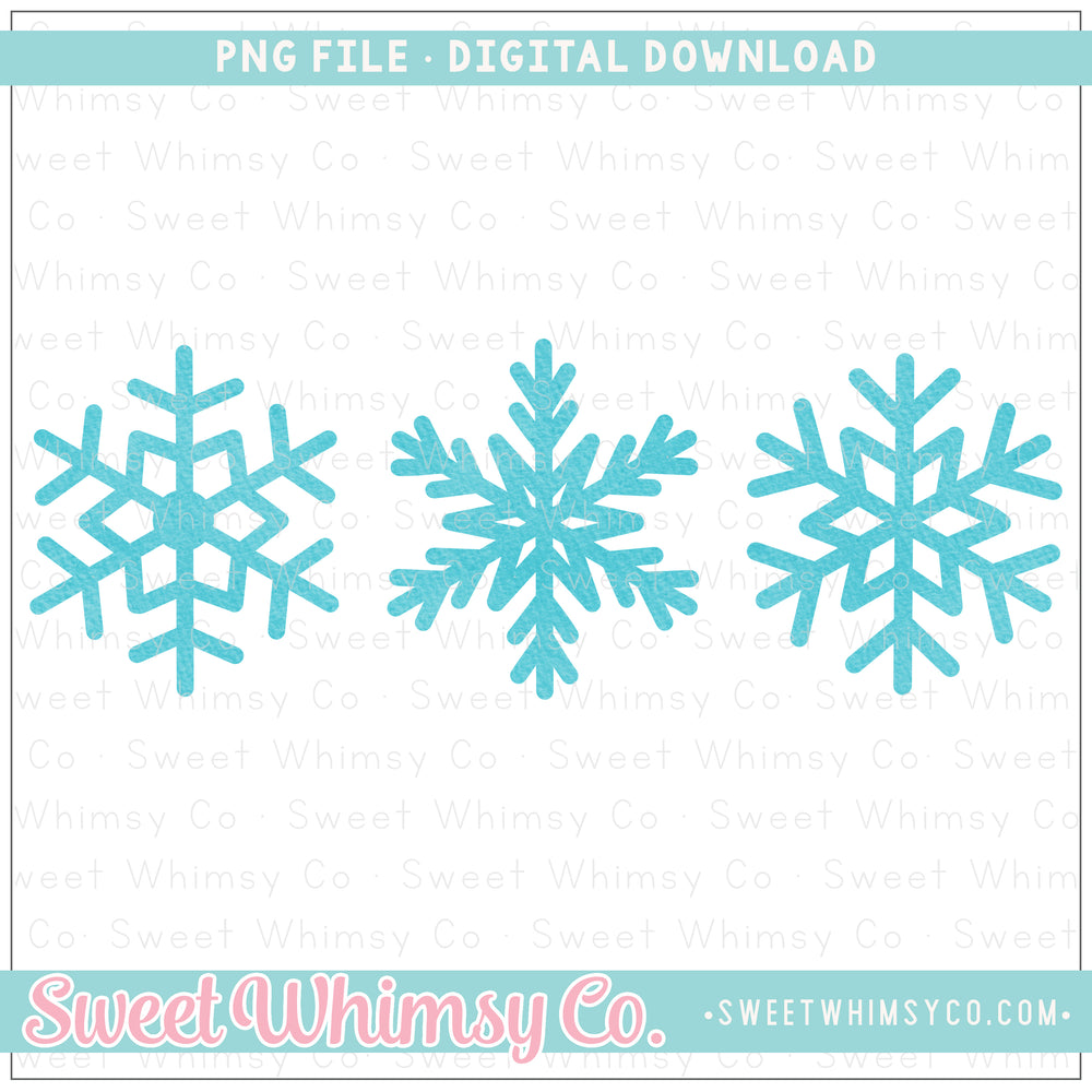 Snowflake Trio PNG Design