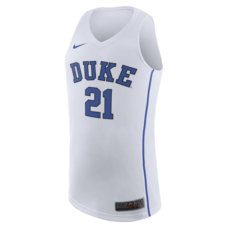 Men's Nike #21 White Duke Blue Devils Replica Basketball Jersey ...