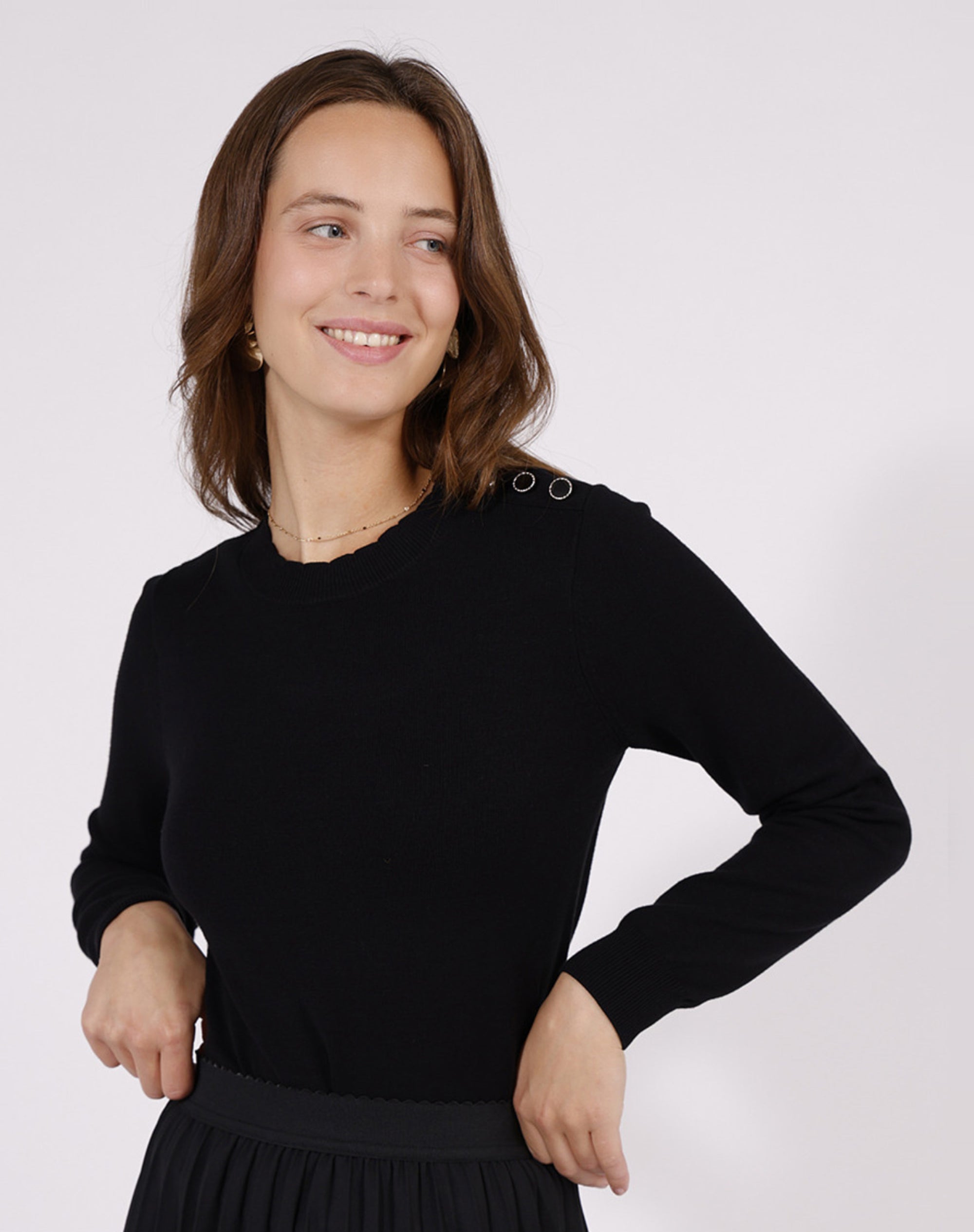 Jersey Naf Naf M-Elegant Negro Mujer