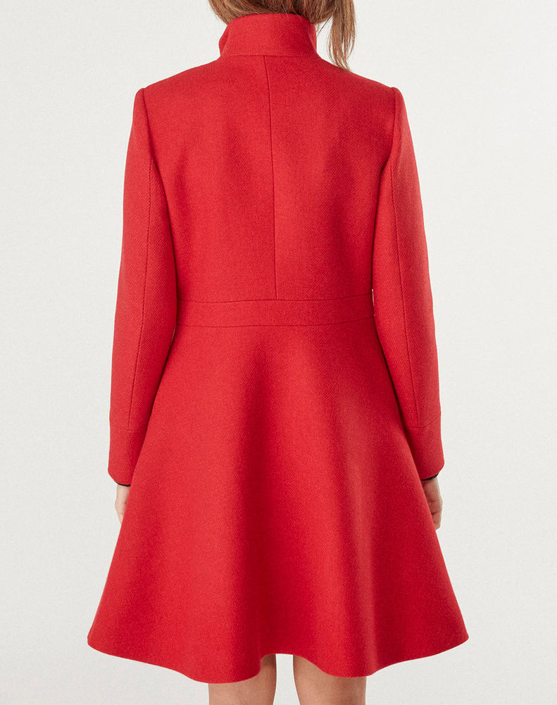 evasé lana Color Rojo | Abrigos Mujer | España