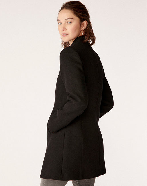 Abrigo lana Color Negro | Mujer NafNaf España