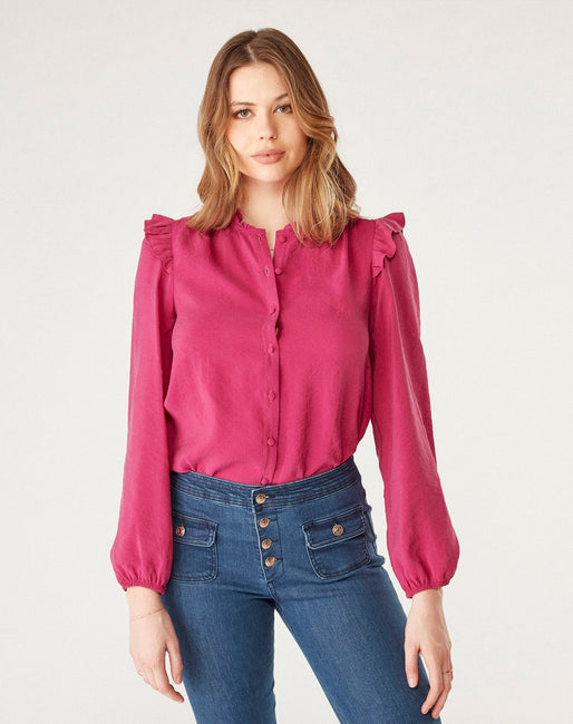 Blusa volantes Color | Camisas Mujer | NafNaf España