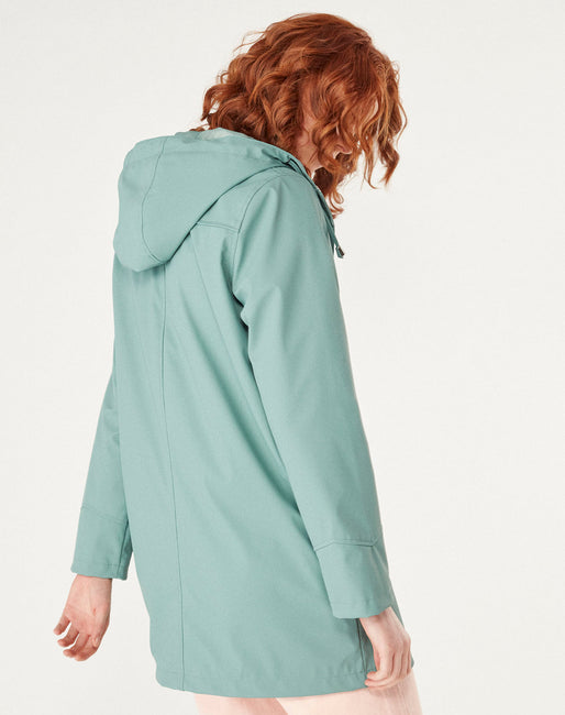 Parka lisa con capucha Color Verde Turquesa | Chaquetas Mujer NafNaf