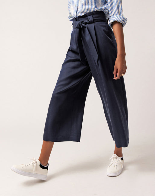 Pantalón de vestir culotte Color Azul Marino | Pantalones Mujer NafNaf España