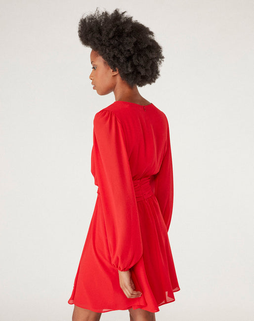 diferente Notable colgar Vestido corto fluido Color Rojo | Vestidos Mujer | NafNaf España