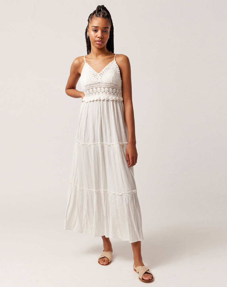 Vestido top crochet Color Blanco | Mujer | España