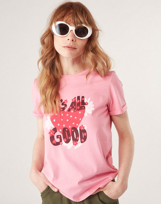 imagen humor grabadora Camiseta con mensaje Color Rosa | Camisetas Mujer | NafNaf España