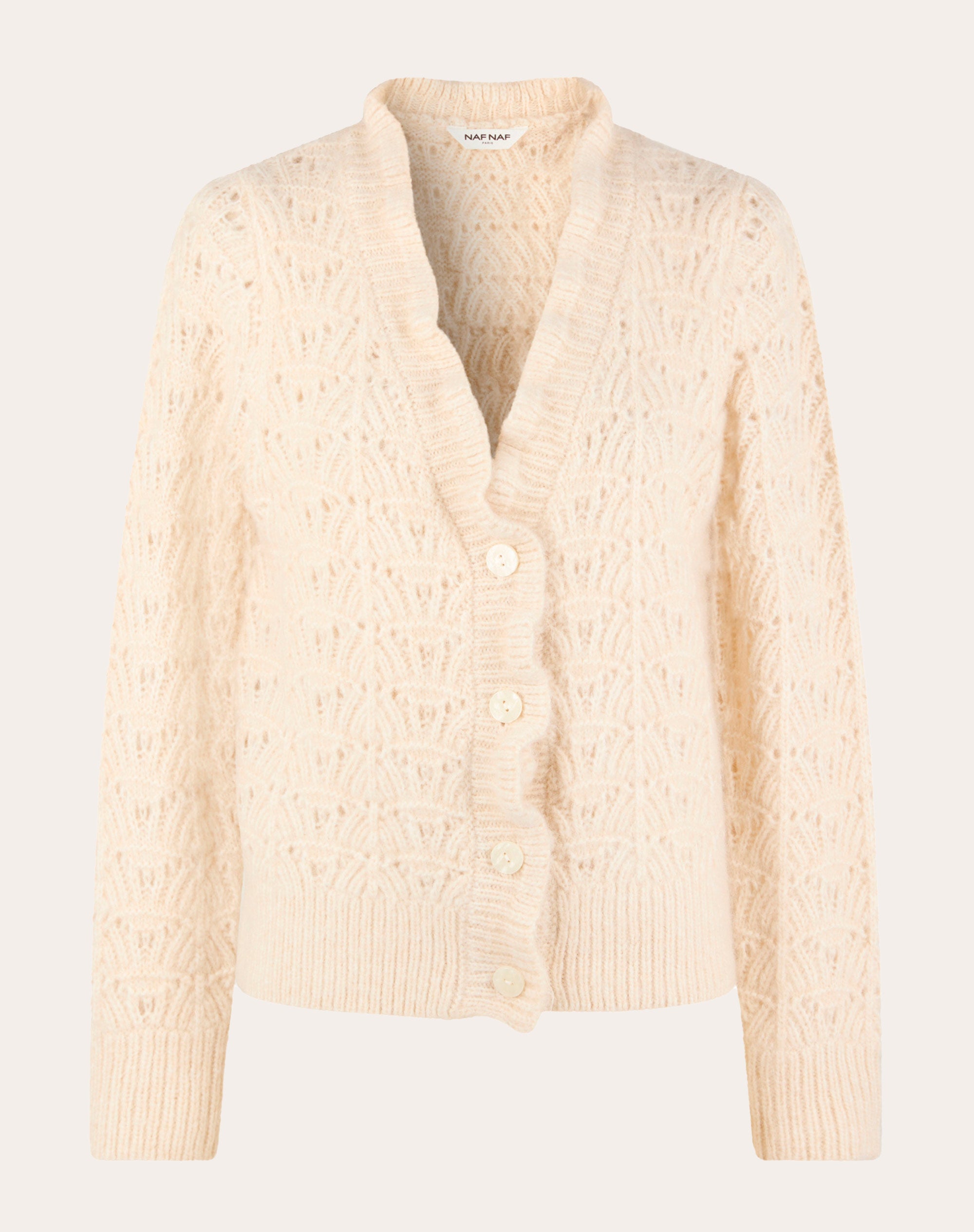 Cardigan Naf Naf Botones Dorados lila mujer