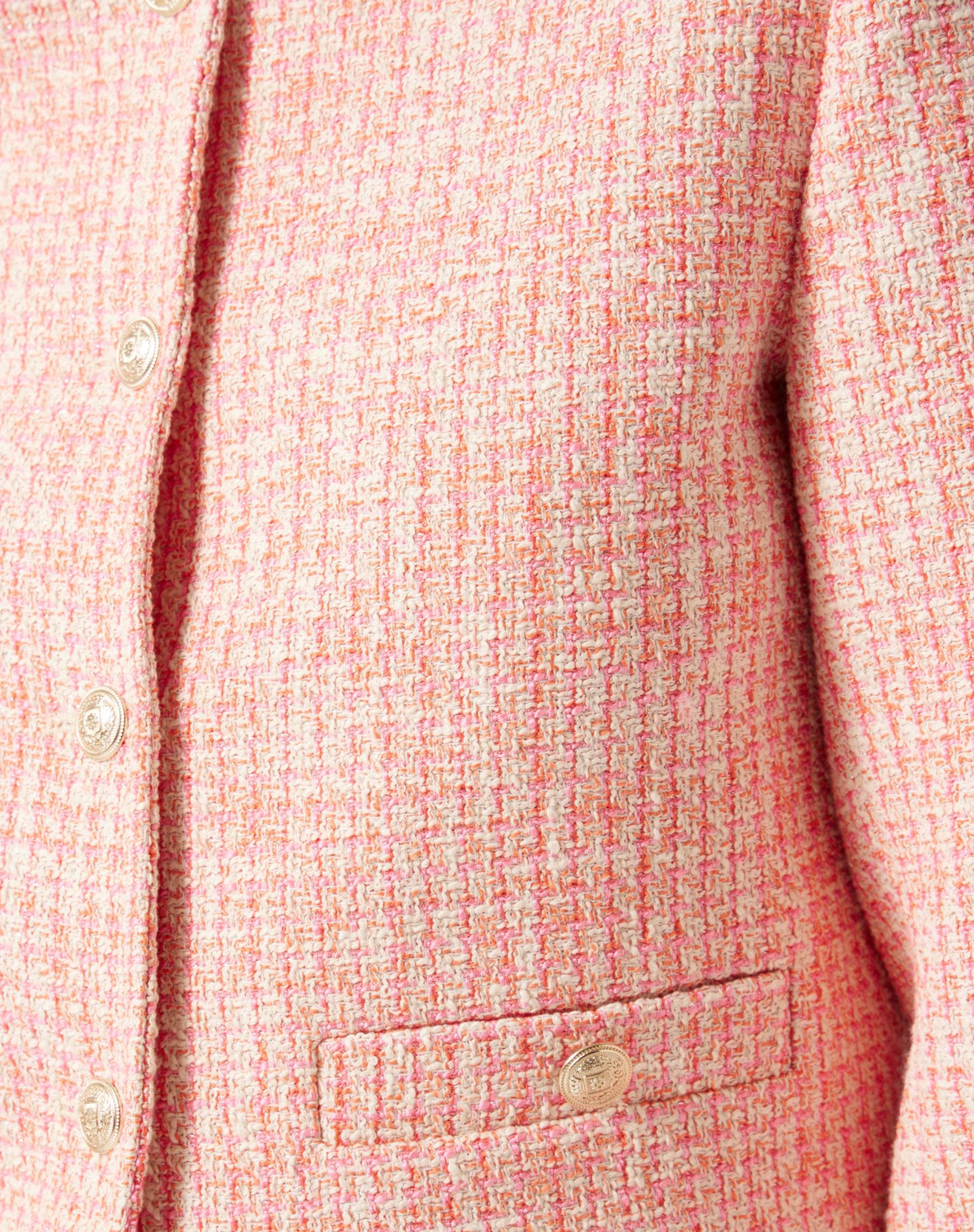Chaqueta de tweed Color Rosa | Chaquetas Mujer | NafNaf España