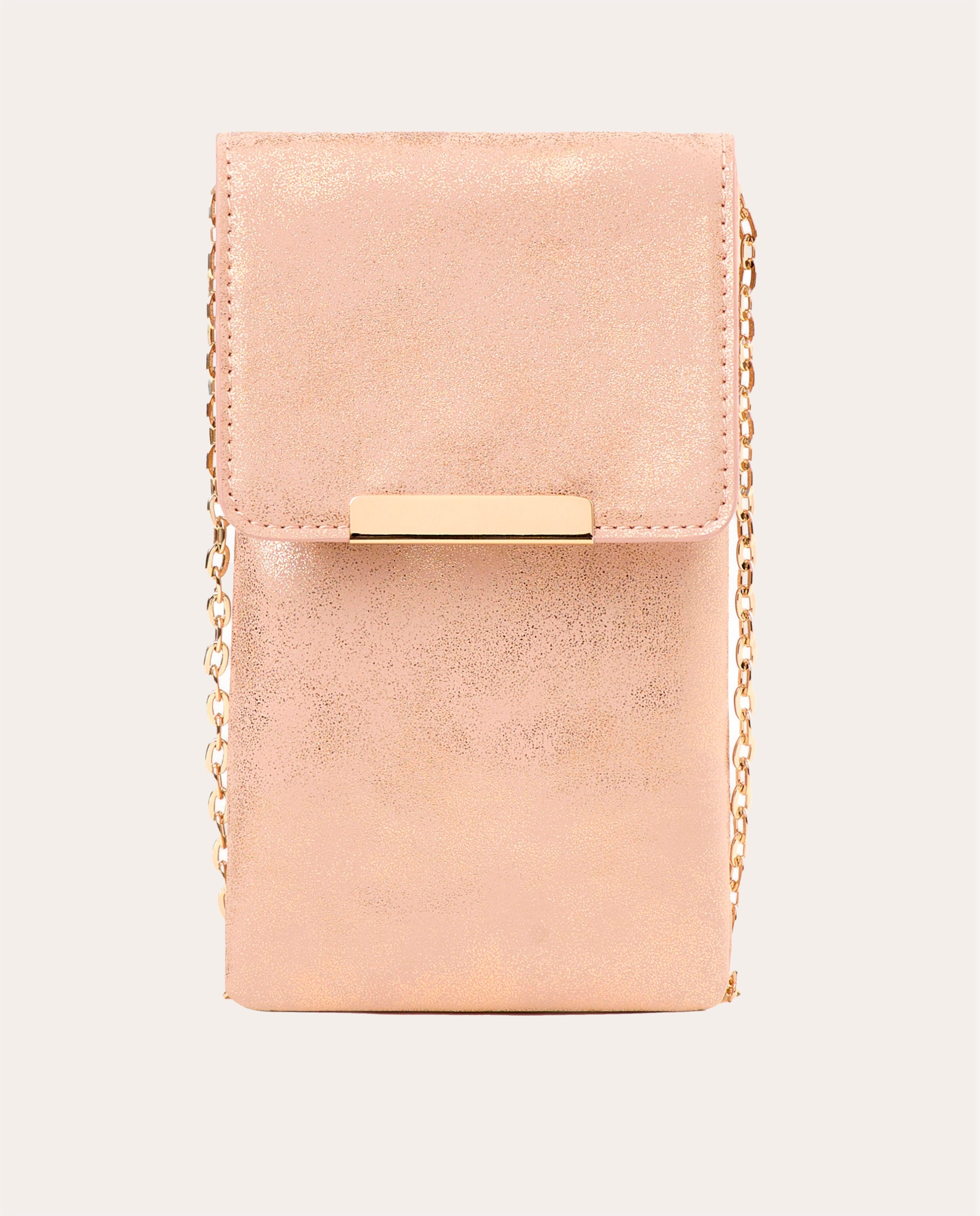 Bolso para móvil rosa guateado de nailon de Miss Selfridge