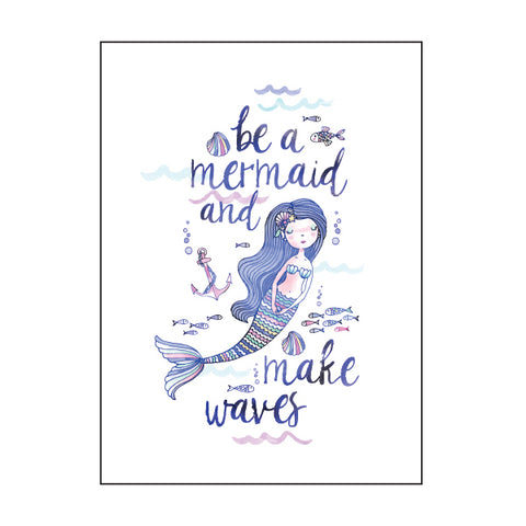 Exercise Book Cover - Watercolour Mermaid