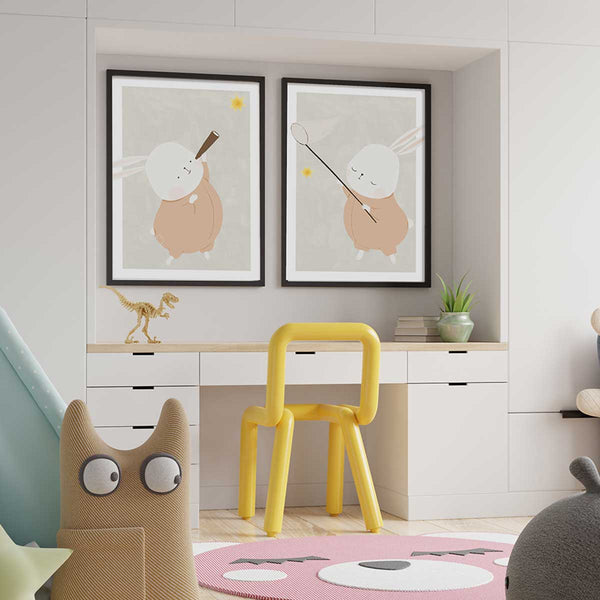 5 idei de decor cu postere - postere integrate in mobilier