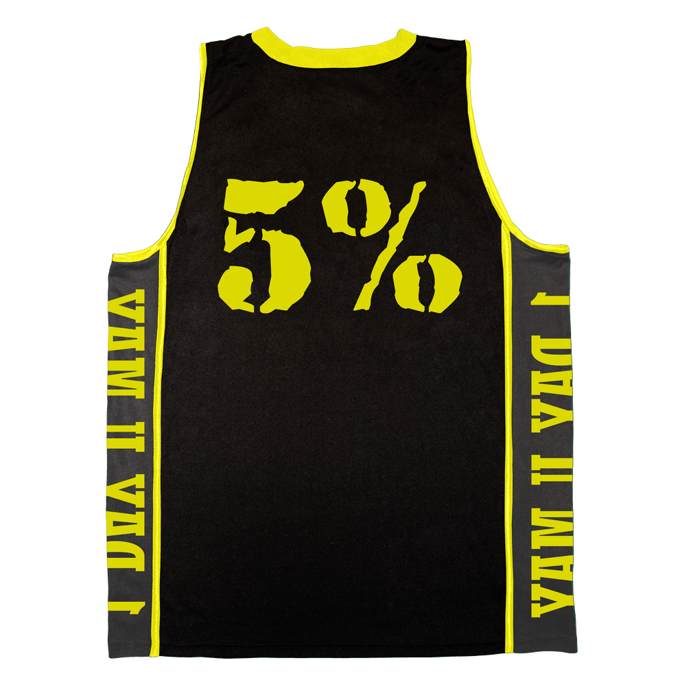 yellow black basketball jersey