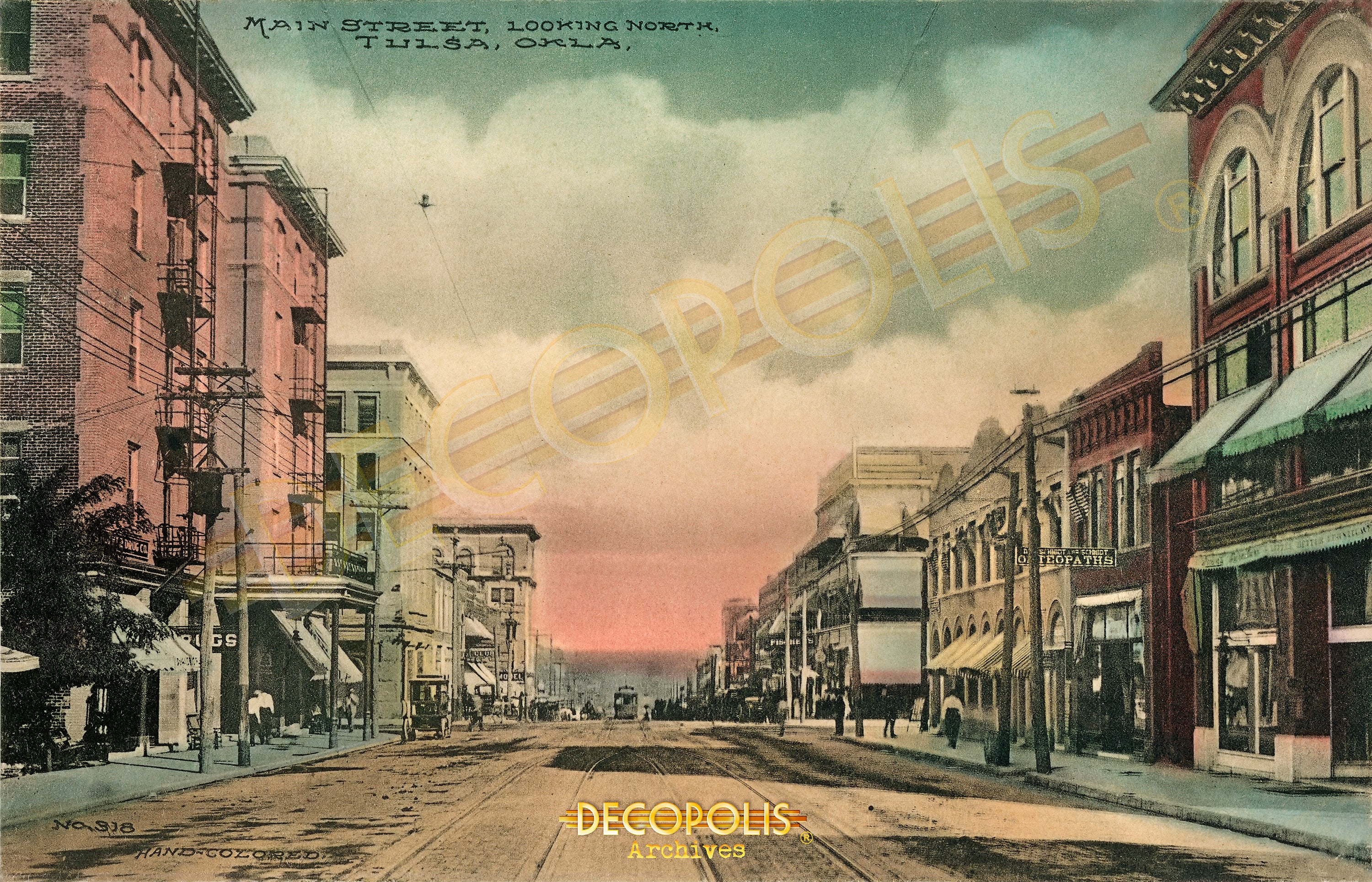 Main Street Looking North, Tulsa Postcard en sm wm .jpg__PID:96c79f1c-401f-40cd-9a87-60c0ecdcdcdf