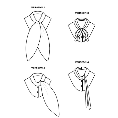 Removable lavaliere collar pattern