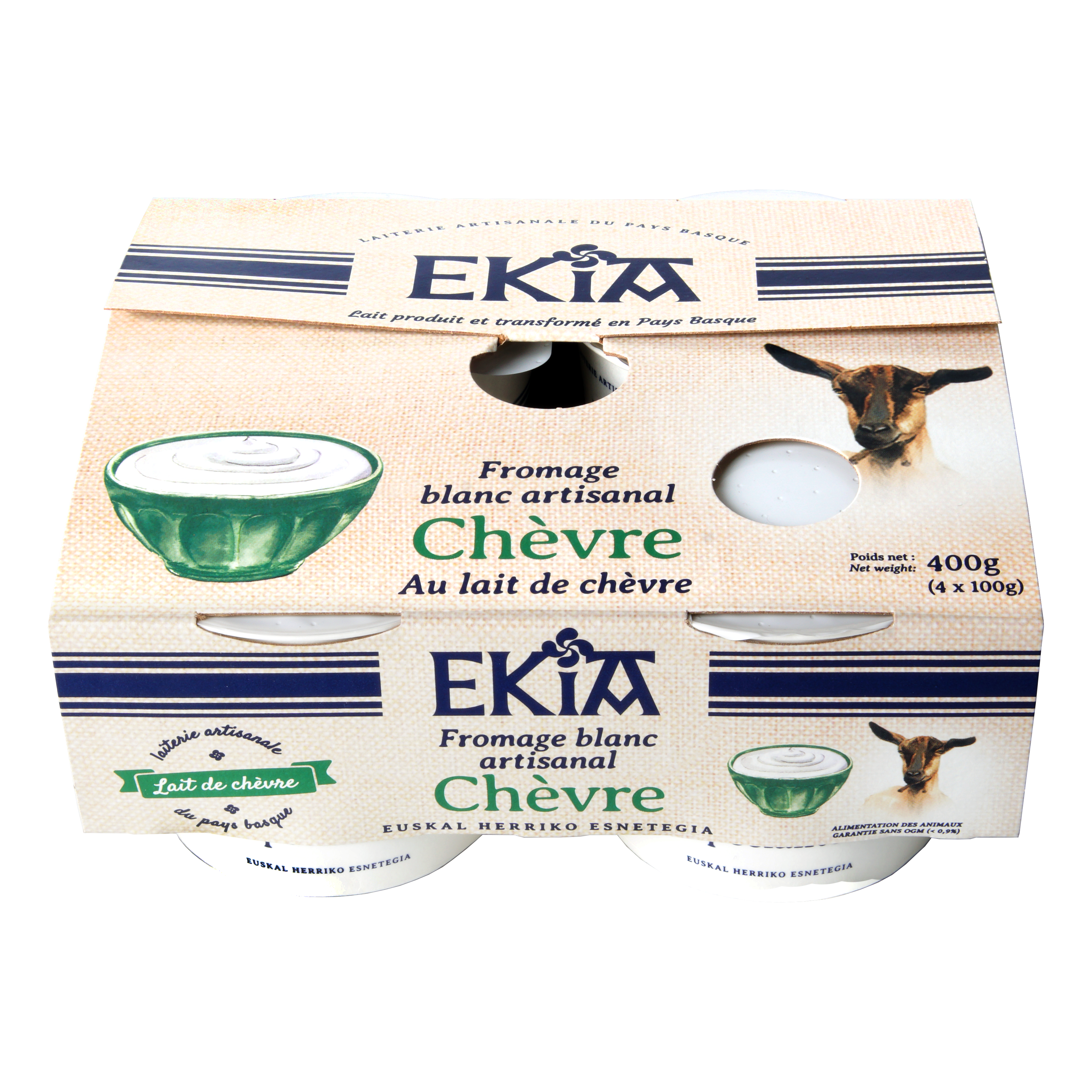 Ekia, fromage blanc nature au lait de chèvre