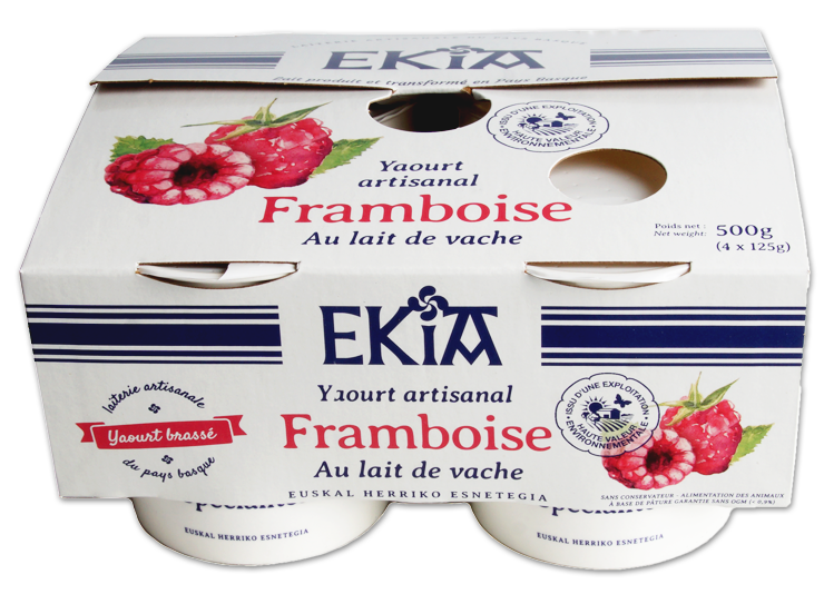 Ekia, yaourt brassé framboise au lait de vache