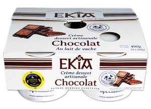 Ekia, crème dessert chocolat au lait de vache