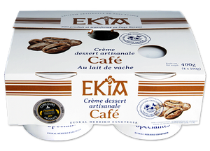 Ekia, crème dessert café au lait de vache