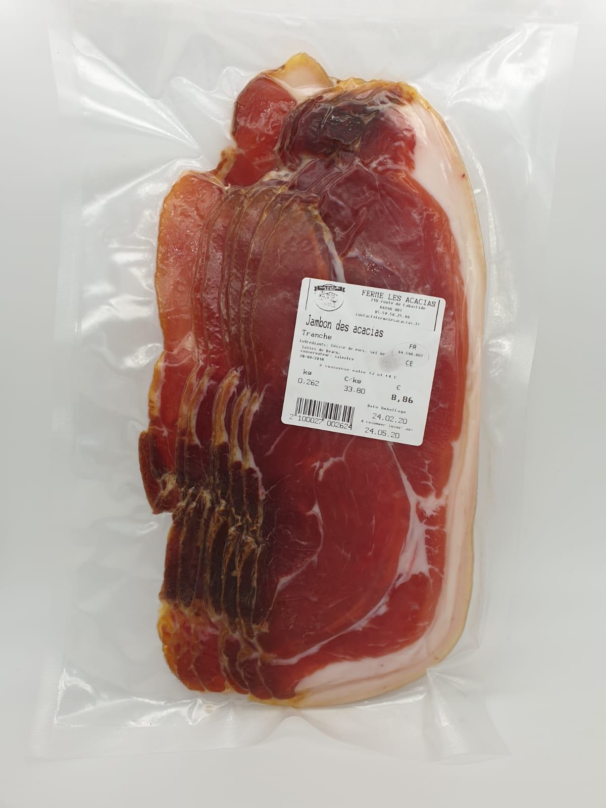 Jambon de Pays tranché (jambon des Acacias)