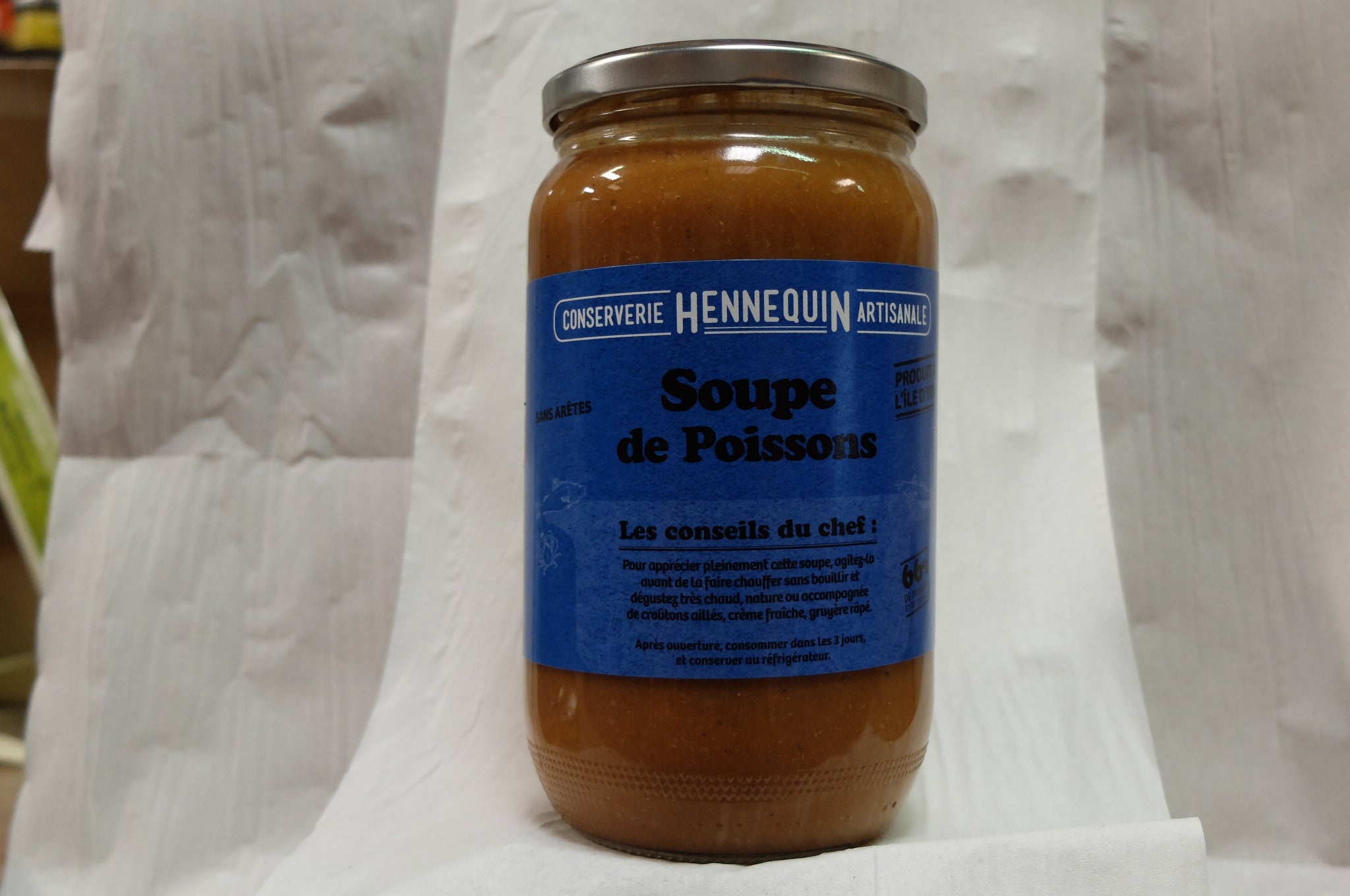 Soupe de poissons en bocal