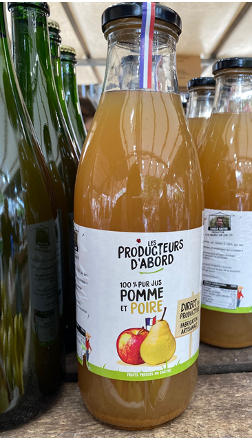 Jus de pomme et poire Bio