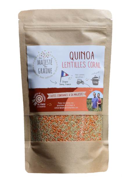 anti gaspi - Mélange quinoa/lentilles corail - DDM 02/2021