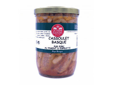 Cassoulet basque pur porc piment d'Espelette - direct producteur