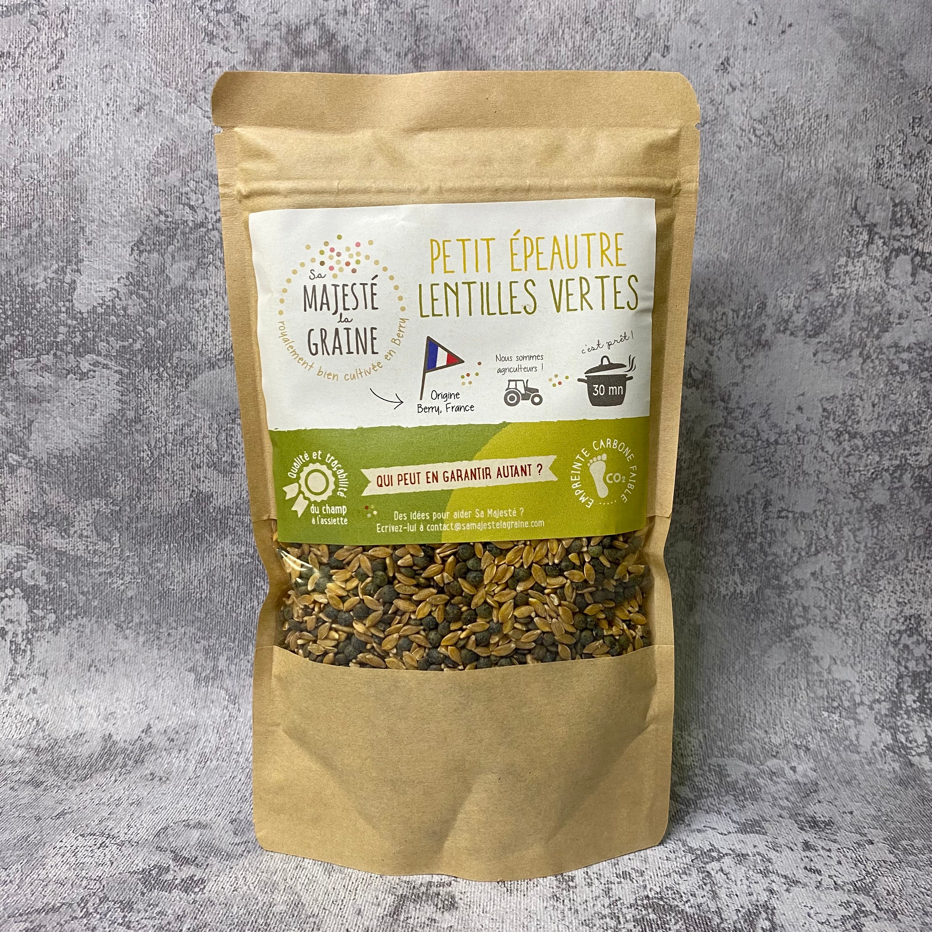 Mélange petit épeautre/lentilles vertes - 350 gr