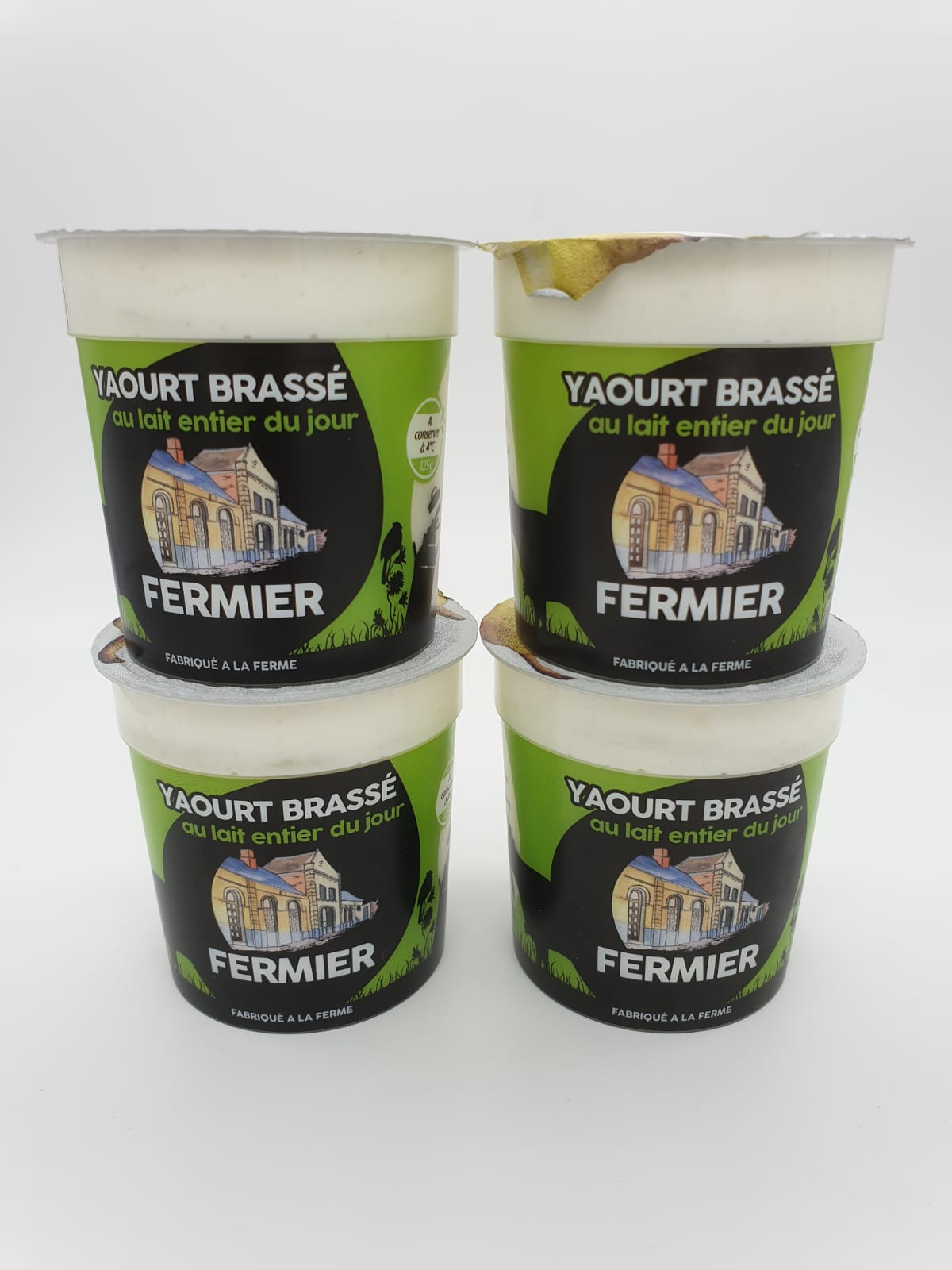 Yaourt fermier brassé à la poire avec morceaux